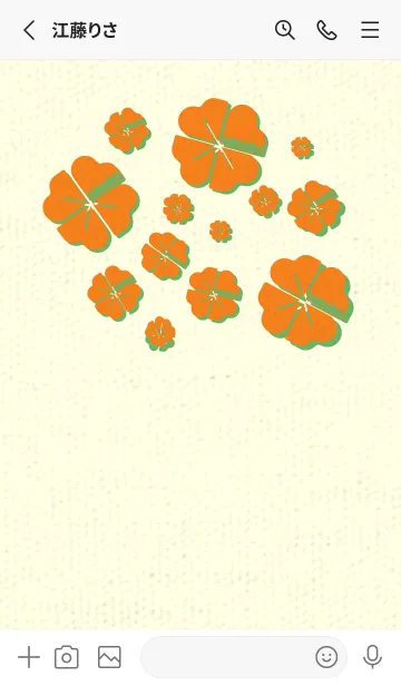 [LINE着せ替え] Piano clover ナスタチウムオレンジの画像2