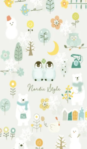 [LINE着せ替え] green♡冬のハッピータイム08_1の画像1