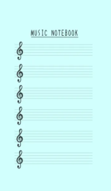 [LINE着せ替え] 音楽カラーノート/ライトブルーの画像1