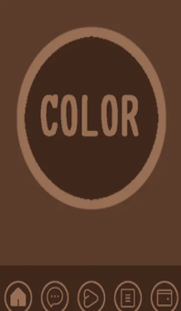 [LINE着せ替え] brown color A46の画像1