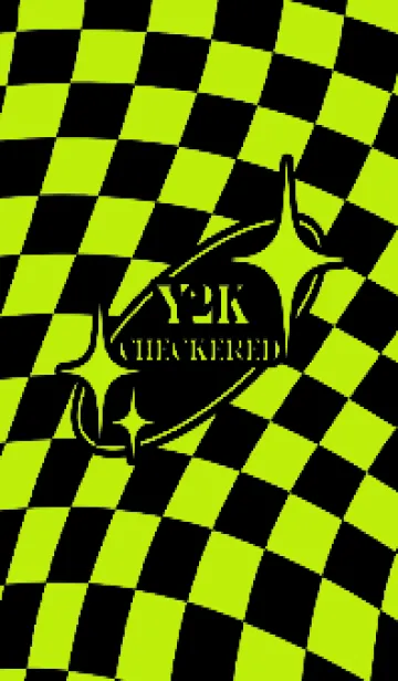 [LINE着せ替え] ✦ Y2K CHECKERED ✦ 02 GREEN 1 ✦の画像1