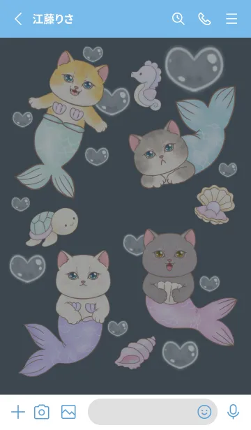 [LINE着せ替え] cutest Cat mermaid 26の画像2