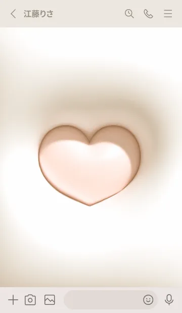 [LINE着せ替え] beige♡ぷっくりハート05_1の画像2