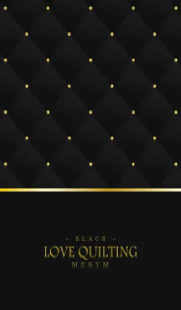 [LINE着せ替え] LOVE QUILTING - BLACK 21の画像1