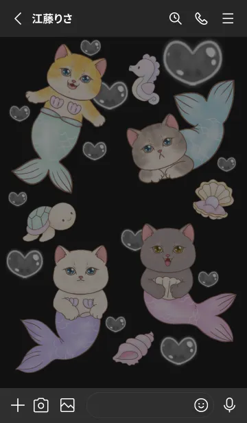 [LINE着せ替え] cutest Cat mermaid 11の画像2