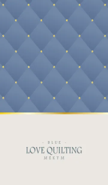 [LINE着せ替え] LOVE QUILTING - DUSKY BLUE 21の画像1