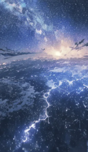 [LINE着せ替え] 銀河の冬空 #ME017。の画像1