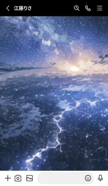 [LINE着せ替え] 銀河の冬空 #ME017。の画像2