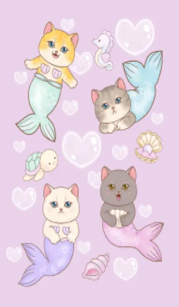 [LINE着せ替え] cutest Cat mermaid 42の画像1