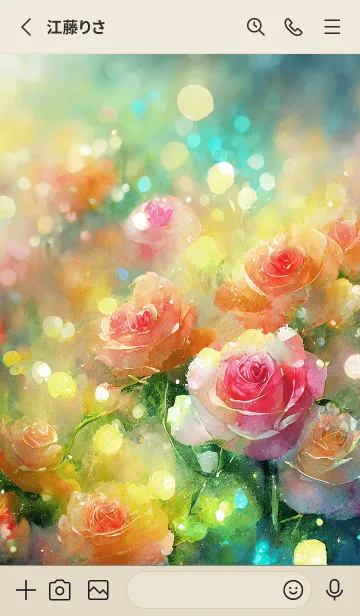 [LINE着せ替え] 薔薇(バラ)の花の着せかえ(R910)の画像2