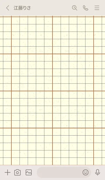 [LINE着せ替え] 方眼紙 ノーマル  駱駝色の画像2