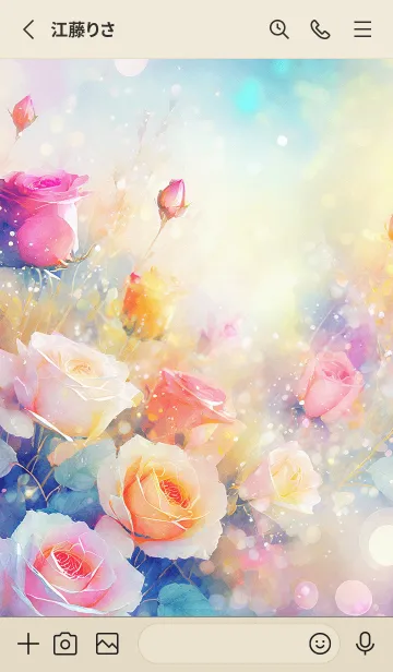 [LINE着せ替え] 薔薇(バラ)の花の着せかえ(R914)の画像2