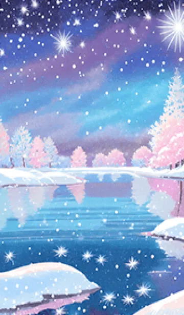 [LINE着せ替え] 優美な冬の風景の着せかえ(Winter-884)の画像1