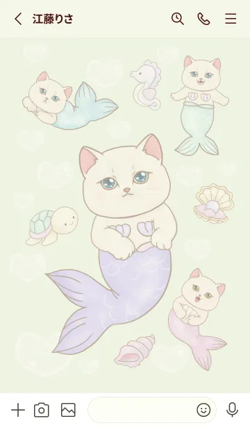 [LINE着せ替え] cutest Cat mermaid 36の画像2