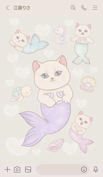 [LINE着せ替え] cutest Cat mermaid 40の画像2
