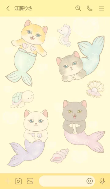 [LINE着せ替え] cutest Cat mermaid 14の画像2