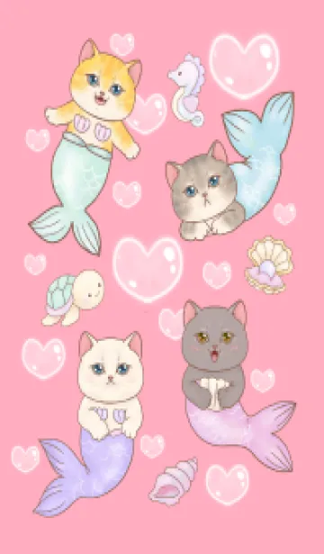 [LINE着せ替え] cutest Cat mermaid 44の画像1