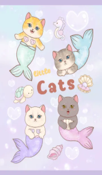[LINE着せ替え] cutest Cat mermaid 15の画像1