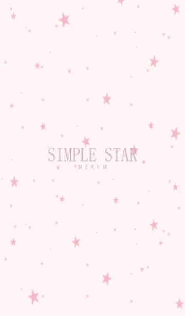 [LINE着せ替え] SIMPLE STAR -PINK WHITE- 7の画像1