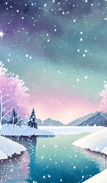 [LINE着せ替え] 優美な冬の風景の着せかえ(Winter-889)の画像1