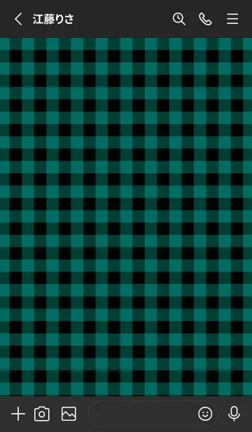 [LINE着せ替え] ハート ギンガムチェック 120の画像2