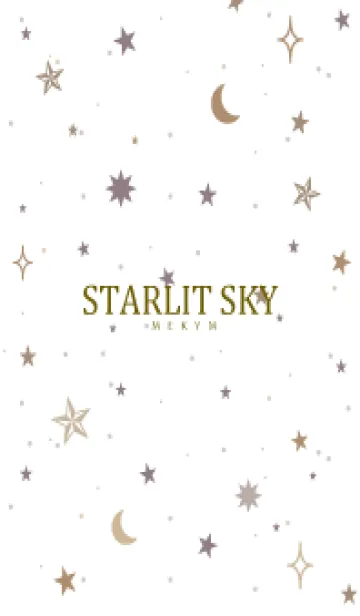 [LINE着せ替え] SIMPLE STARLIT SKY WHITE - MEKYM 24の画像1