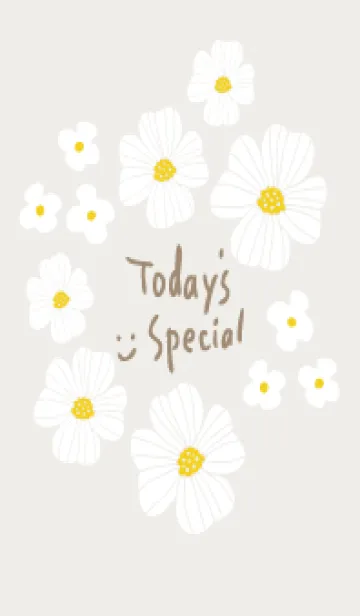 [LINE着せ替え] お花のホワイトリース25の画像1