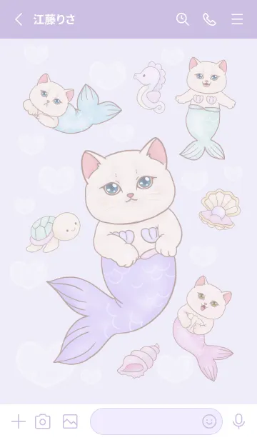 [LINE着せ替え] cutest Cat mermaid 61の画像2