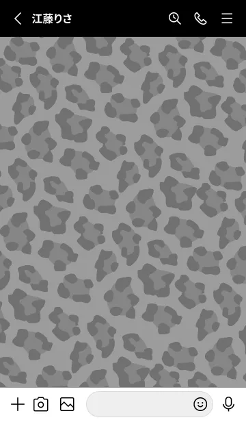 [LINE着せ替え] Leopard Pattern BLACK GRAYの画像2