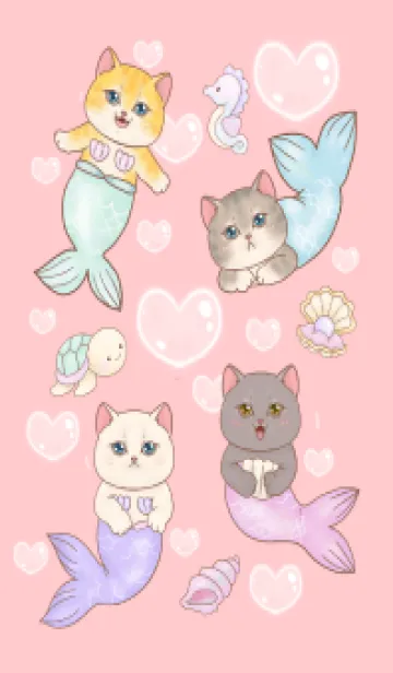 [LINE着せ替え] cutest Cat mermaid 53の画像1