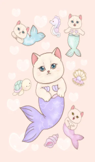 [LINE着せ替え] cutest Cat mermaid 63の画像1
