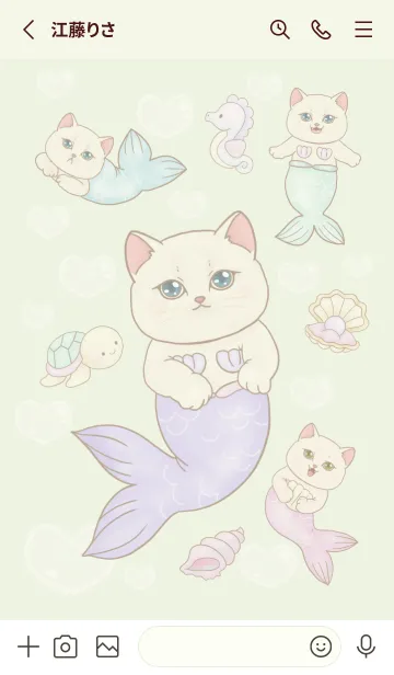 [LINE着せ替え] cutest Cat mermaid 68の画像2
