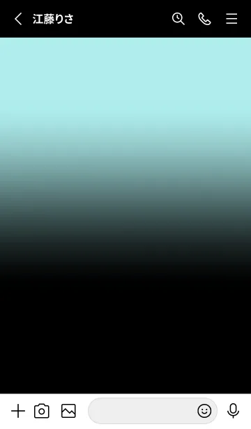 [LINE着せ替え] Black & Pale Blue Theme V.5 (JP)の画像2