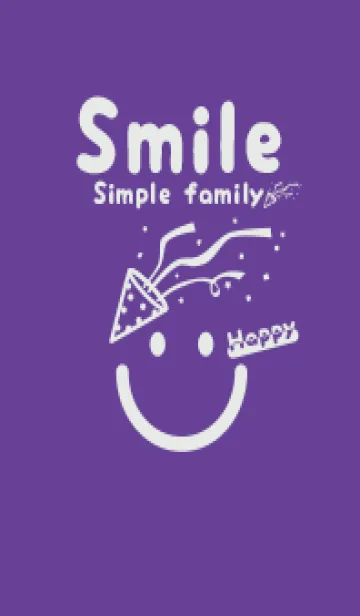 [LINE着せ替え] スマイル＆ハッピー 菖蒲色の画像1