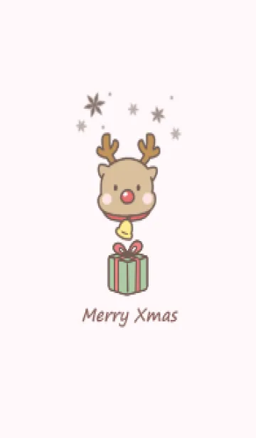 [LINE着せ替え] トナカイとプレゼント -ピンク-の画像1