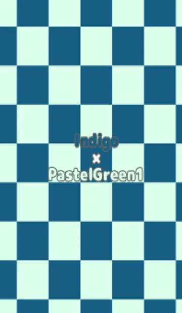 [LINE着せ替え] 藍色■パステルグリーン1.TKCの画像1