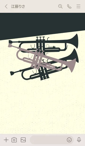 [LINE着せ替え] Trumpet CLR 鳩羽鼠の画像2