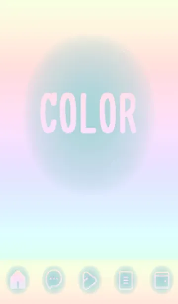 [LINE着せ替え] green color rainbow D17の画像1