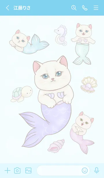 [LINE着せ替え] cutest Cat mermaid 65の画像2