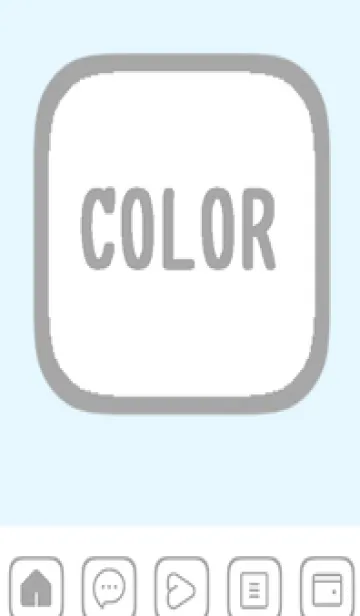 [LINE着せ替え] blue color B49の画像1