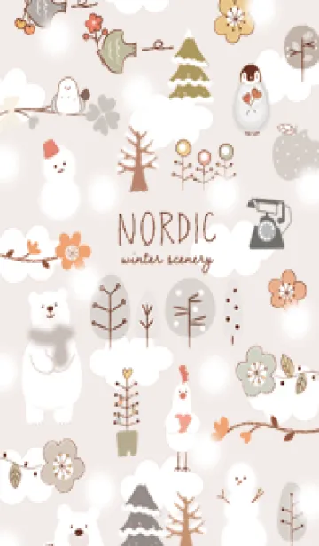 [LINE着せ替え] pinkbrown♡nordic08_1の画像1