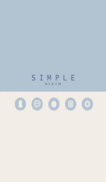 [LINE着せ替え] SIMPLE-ICON BLUE 13の画像1