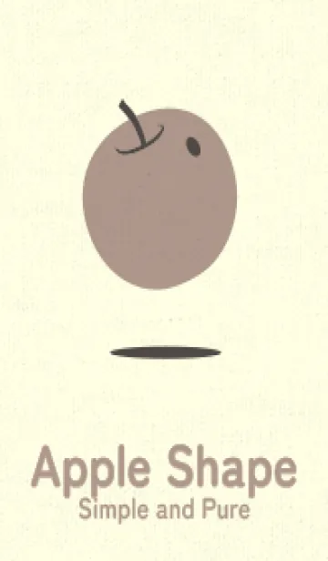 [LINE着せ替え] りんご型のきせかえ トープの画像1