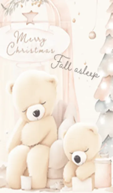 [LINE着せ替え] Gray♡ふわクマの寝落ち01_1の画像1