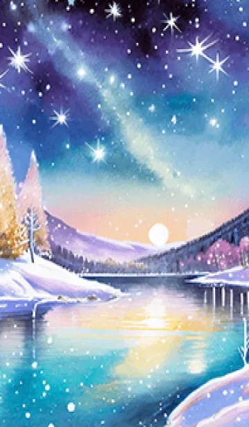 [LINE着せ替え] 優美な冬の風景の着せかえ(Winter-916)の画像1