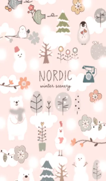 [LINE着せ替え] babypink♡nordic09_1の画像1