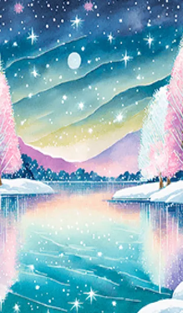 [LINE着せ替え] 優美な冬の風景の着せかえ(Winter-917)の画像1