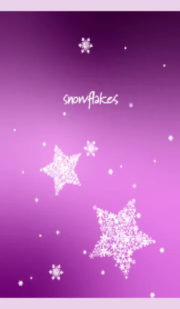 [LINE着せ替え] 雪の結晶の星 薄い紫の画像1