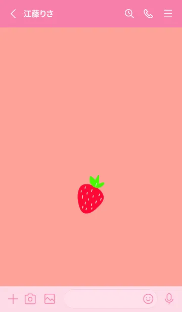 [LINE着せ替え] シンプル ストロベリー 11の画像2