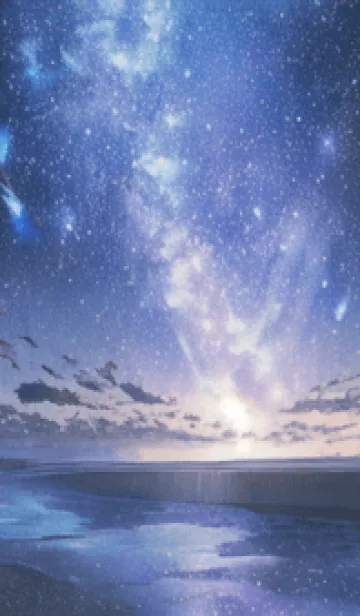 [LINE着せ替え] 銀河の冬空 #MG013。の画像1